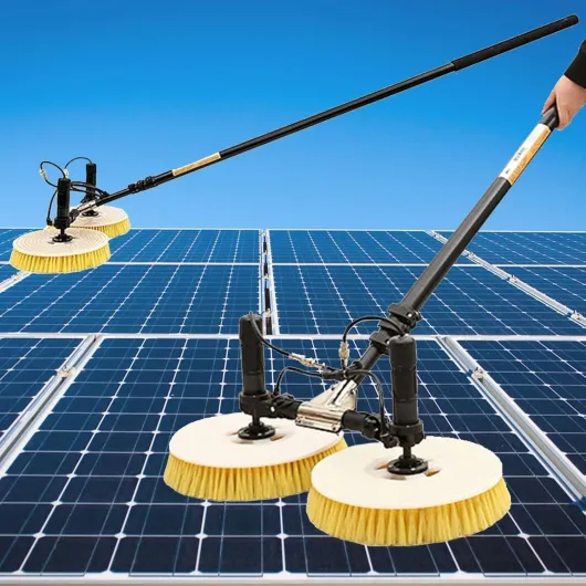 Robot de Nettoyage de Panneau photovoltaïque Solaire, Équipement de Nettoyage de Panneau photovoltaïque de Montagne distribué Brosse Outil électrique Mains Electricity-7.5m/24ft Mains Electricity 7.5m/24ft