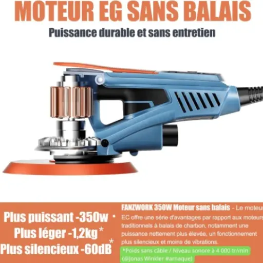 Test FANZWORK Ponceuse Excentrique 150 mm : la ponceuse qui tape fort sans exploser le budget