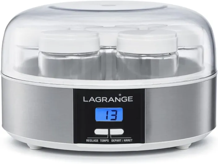 , Yaourtière, 7 pots en verre, 1L, programmable 15h, arrêt automatique, signal sonore, 13 W, 439101