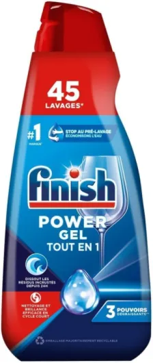 Test Finish Power Gel Tout en 1 (5 x 1L) : le gel vaisselle qui fait le job sans prise de tête