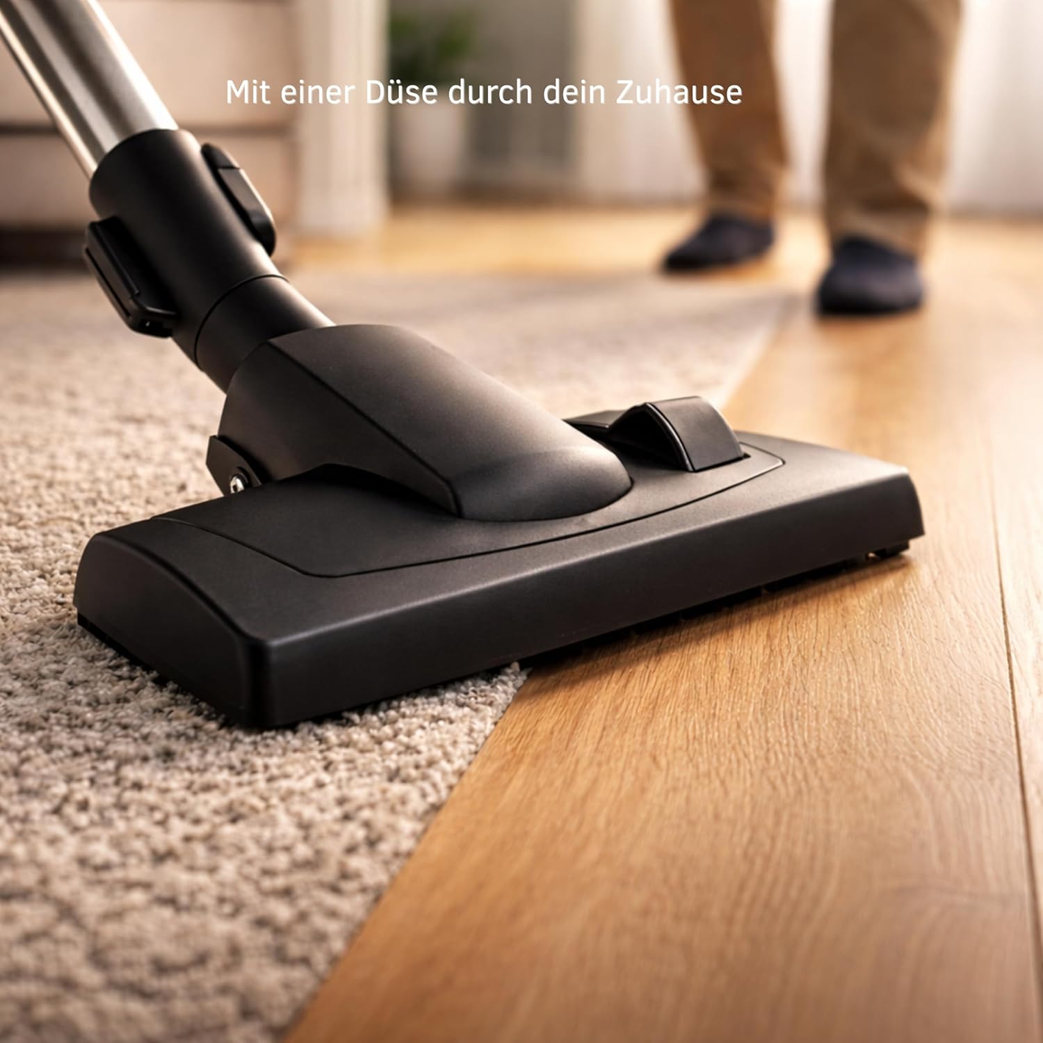 Microsafe® Brosse d'aspirateur pour Miele série C3 Complete & C3 Compact – EcoLine (Plus), Cat & Dog, PowerLine, Silence, etc - commutable avec dispositif de verrouillage et de stationnement Kombidüse