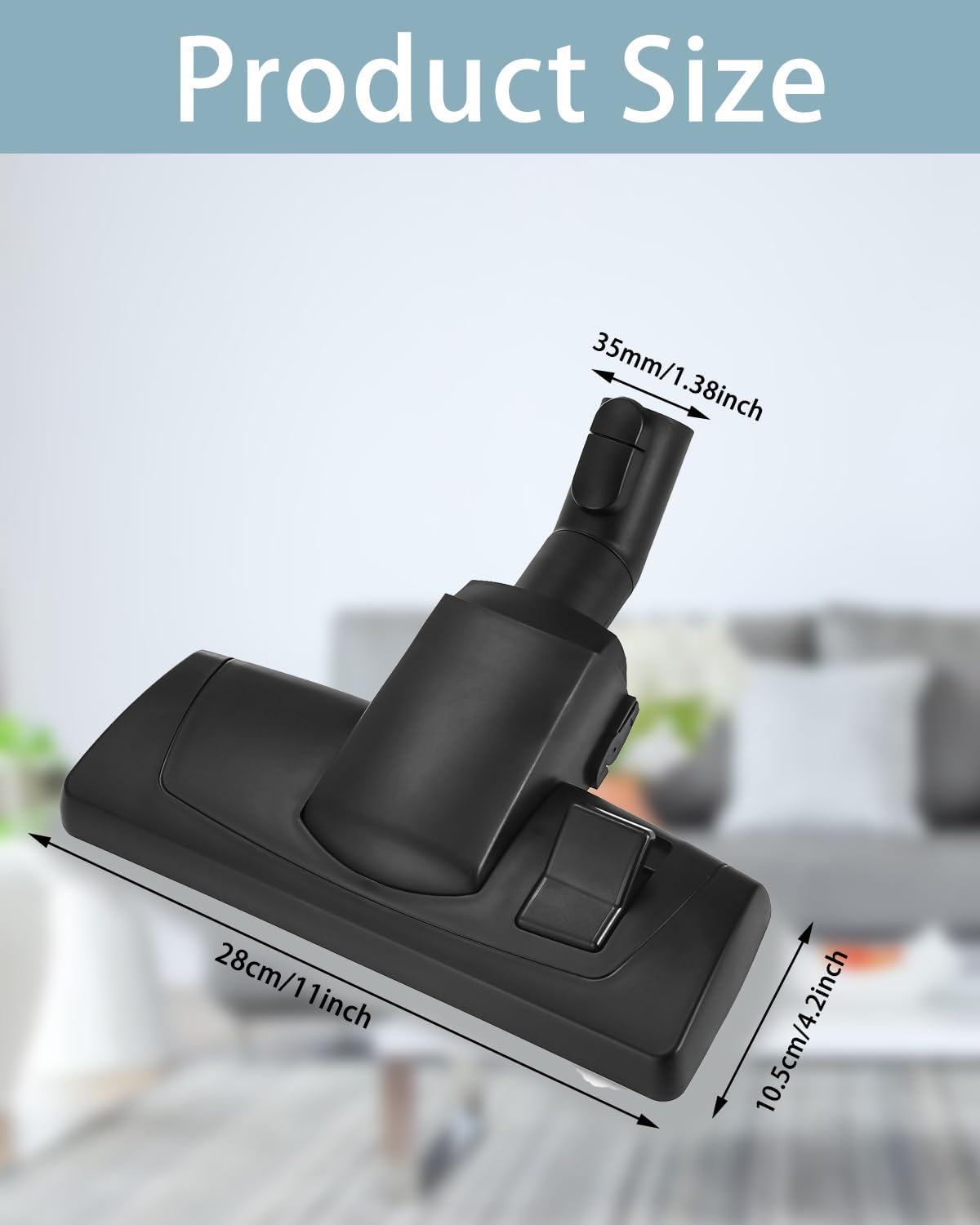 Brosse d'aspirateur pour Miele série C3 Complete & C1,C2,C3 Compact –EcoLine (Plus),PowerLine,35mm Brosse à aspirateur Universelle, commutable avec dispositif de verrouillage et de stationnement
