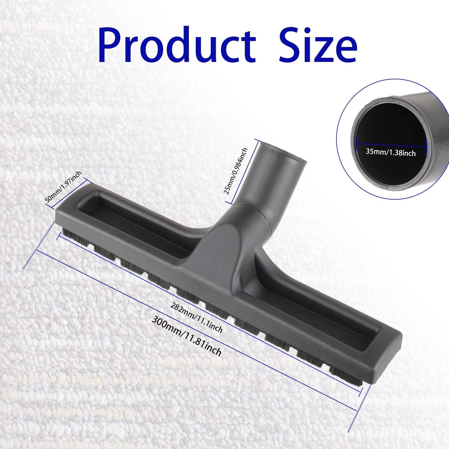 Brosse universelle de 35 mm pour aspirateur, compatible avec Kärcher, Bosch, Samsung, Metabo, Medion, Philips, Miele, Panasonic, pièces de rechange pour aspirateur, brosse pour sols durs