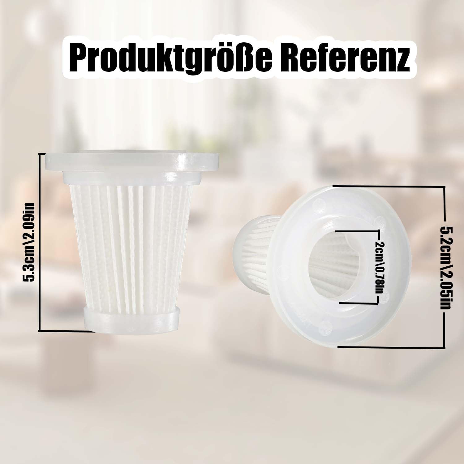 Lot de 6 filtres HEPA lavables, filtres de remplacement pour mini aspirateur à main sans fil, pour aspirateur à main à main de voiture