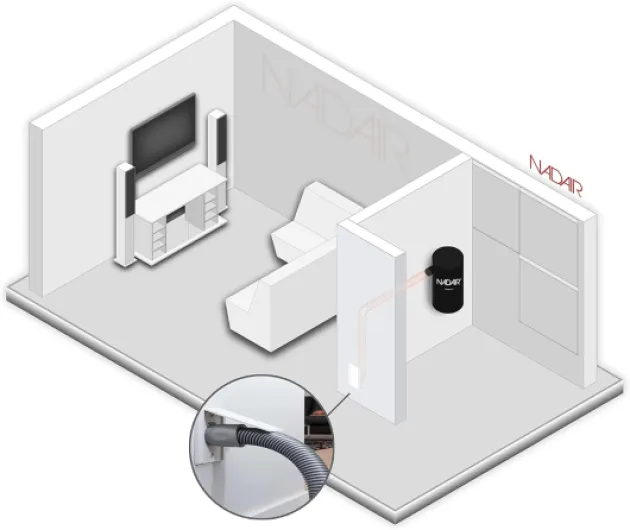 Pack Aspiration Centralisée Complet à Monter Soi-Même avec Aspirateur NADAIR Compact, Kit d'Installation 1 Prise, Flexible Premium, Brosses et Accessoires