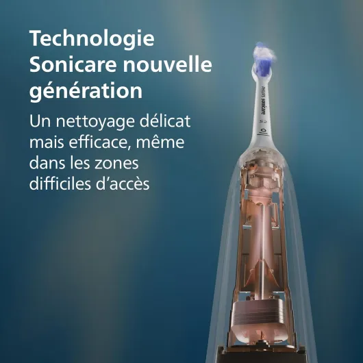 Sonicare 7100 - Brosse à dents électrique sonique avec application, 4 modes de brossage et 3 niveaux d'intensité, Alerte de pression, EasyStart, SmarTimer et BrushPacer, Pack de 2, HX7429/03 [Nouveau], Sonicare 7100, Noir/Noir