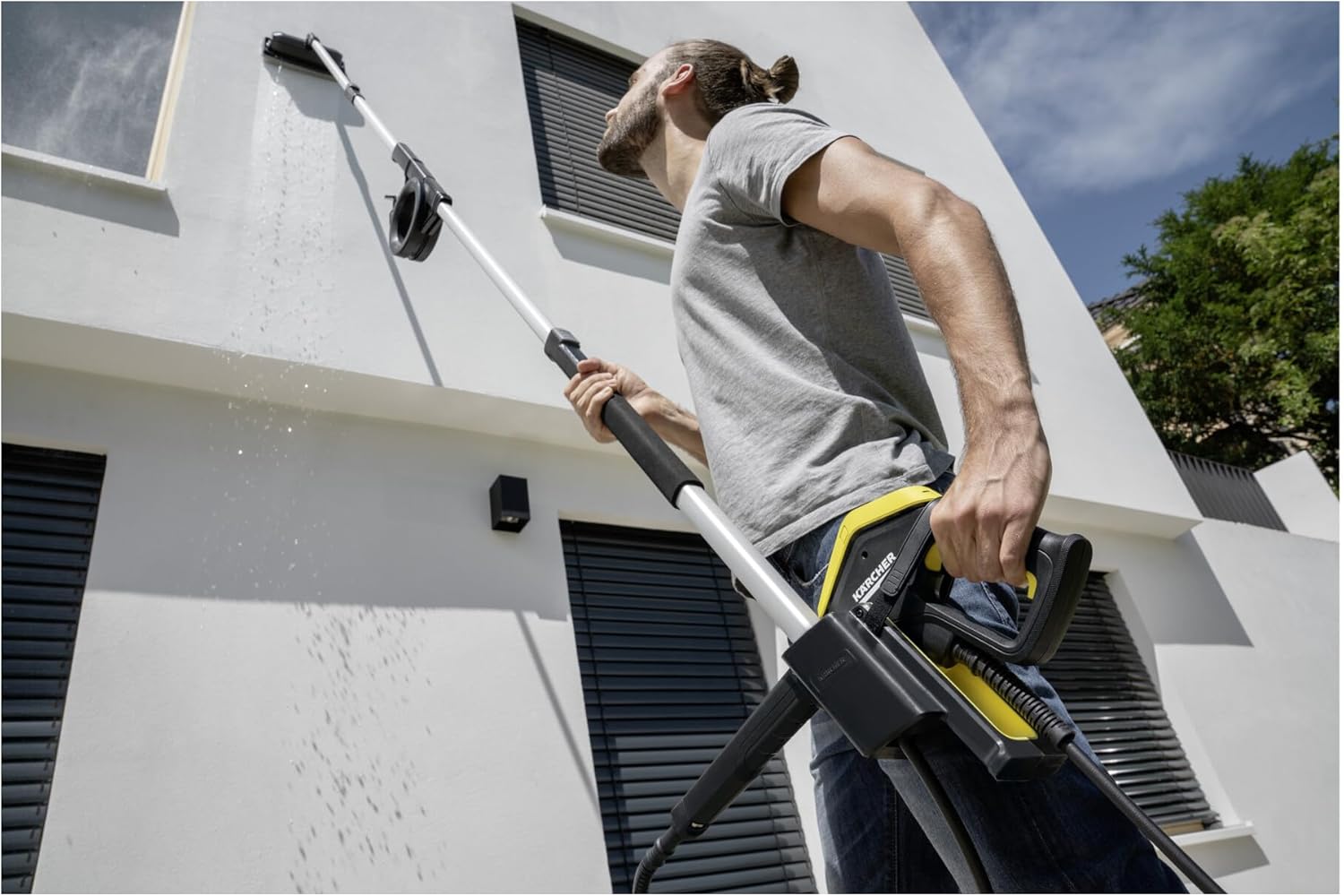 Kärcher Lance télescopique TLA 4 pour Nettoyer Les Surfaces jusqu'à 5 mètres de Haut, Compatible avec Les nettoyeurs K2 à K7 de avec Accessoire pour Le Nettoyage des façades et des vitres Standard