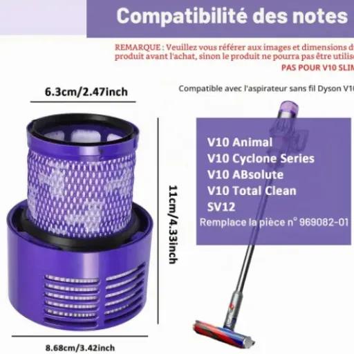 Test filtres compatibles Dyson V10 : ça fait le job sans ruiner le portefeuille