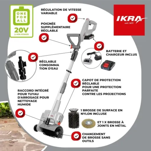 Test Ikra Vario Brush IATR 20 : le nettoyeur de terrasse qui évite le karcher (mais pas la sueur)