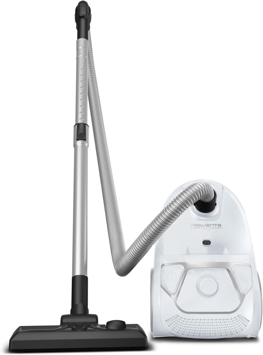Compact Power Aspirateur avec sac, Moteur basse consommation de 900W max, Compact, Haute filtration, 3L RO3967EA, Blanc