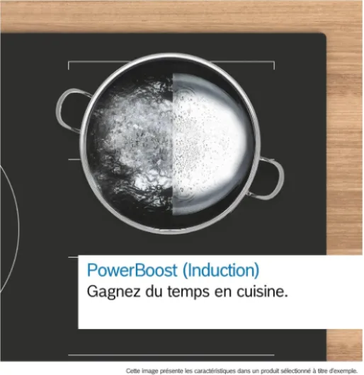 PVW831HC1E, Série 6, Plaque induction, 5 feux, 80 cm, Noir, Sans cadre 80cm Série 6 5 foyers