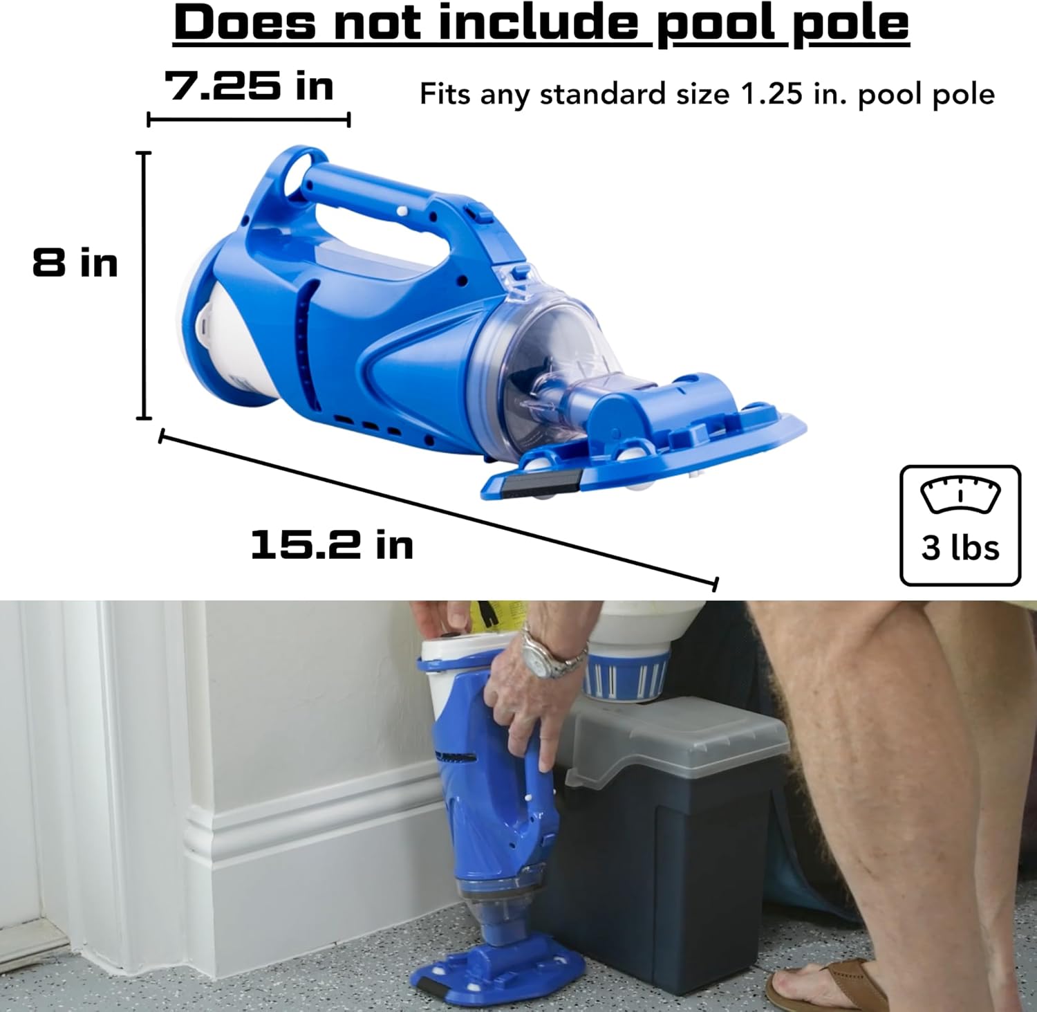 Catfish (Gen 2) Cordless Spa & Hot Tub Vacuum, More Power & Capacity, 45 Min Runtime, Spot Cleaning in Small Above Ground Swimming Pools, Rechargeable Spa Vac Catfish Gen 2
