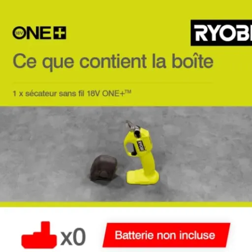 Test RYOBI RY18SCA-0 : le sécateur sans fil qui épargne clairement les mains