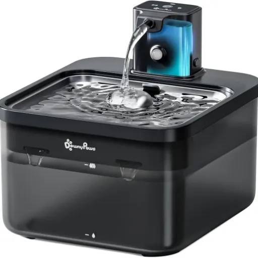 Test DownyPaws Fontaine à Eau sans Fil : la fontaine pour chats qui évite les câbles partout