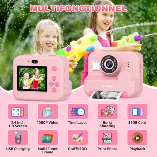 Test Appareil Photo Enfant D500 : le petit Polaroid cheap qui amuse vraiment les gosses