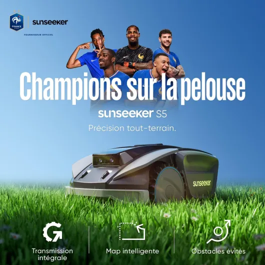 S5 AWD Robot Tondeuse sans Fil Périphérique pour 1600 m² – Navigation RTK + Vision IA, Pentes Jusqu’à 60%, Cartographie Automatique, Multi-Zones, Contrôle Via Application