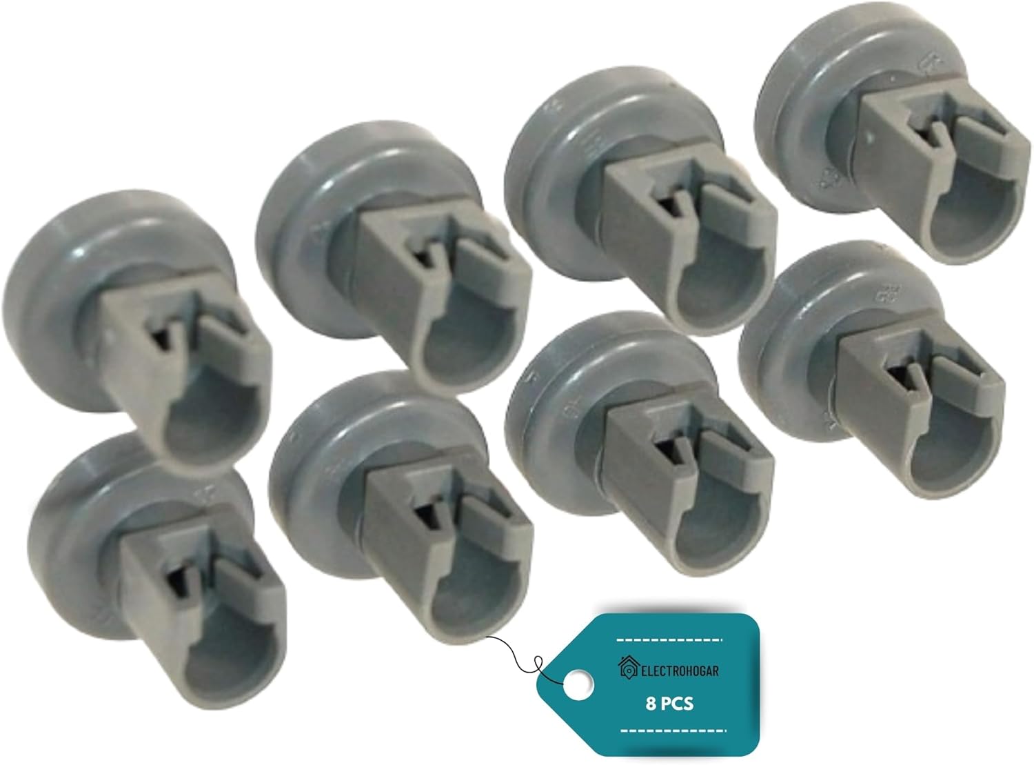 Roulettes Lave Vaisselle pour le Panier Supérieur - Jeu Complet de 8 Roulettes 8 Roues Supérieures