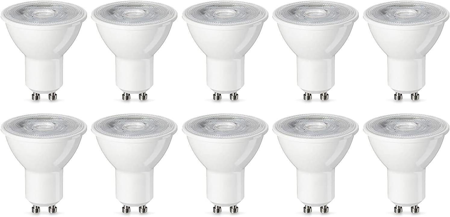Lot de 10 ampoules spot LED GU10 4.7 W (équivalent 50 W) Blanc Chaud Intensité non variable Blanc Chaud 10 Unité (Lot de 1) Non Dimmable