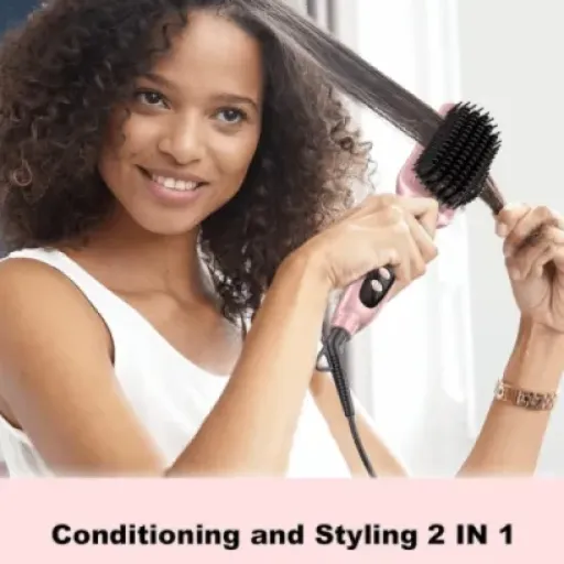 Test LANDOT Brosse Lissante Chauffante Ionique : le lisseur-brosse qui simplifie le brushing du quotidien