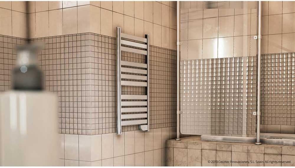 Sèche-Serviettes électrique ReadyWarm 9000 Twin Towel Black 500 W, Affichage LED et minuterie 2h (Blanc)