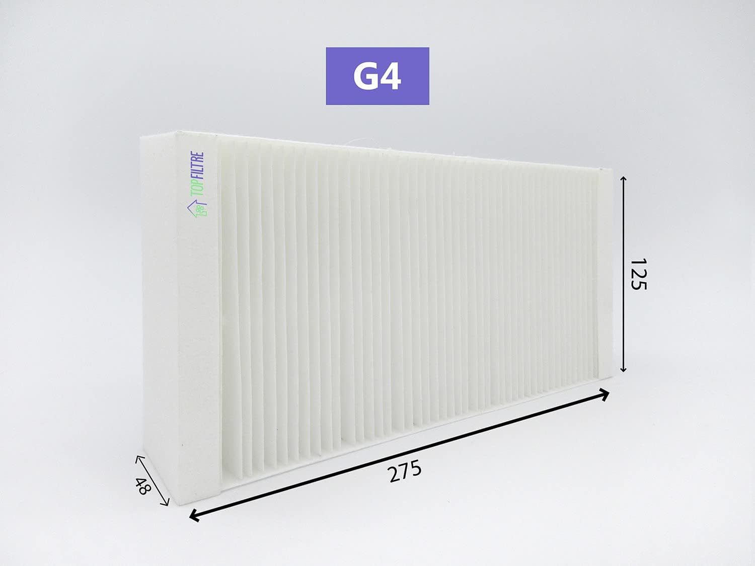 TOP FILTRE - Lot de 2 Filtres G4 & M5 VMC Double Flux UNELVENT Domeo 210/210 FL – 275x125x48 mm - Purification de l’Air