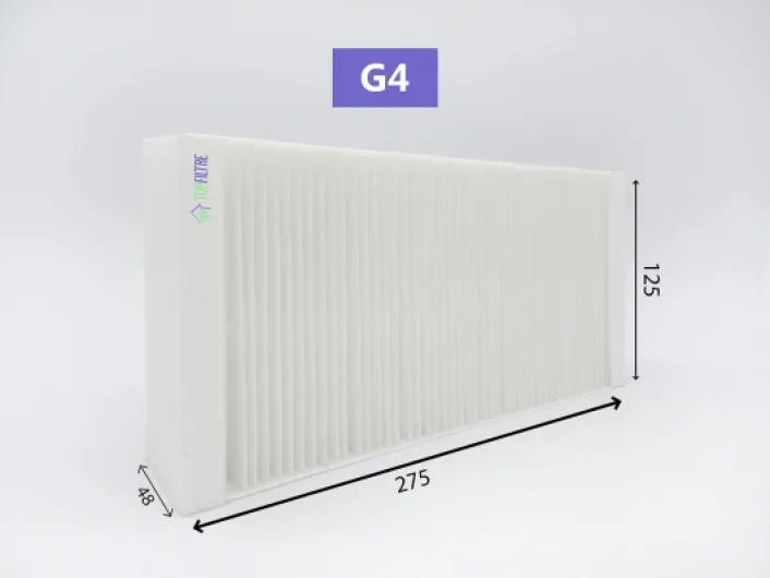 TOP FILTRE - Lot de 2 Filtres G4 & M5 VMC Double Flux UNELVENT Domeo 210/210 FL – 275x125x48 mm - Purification de l’Air