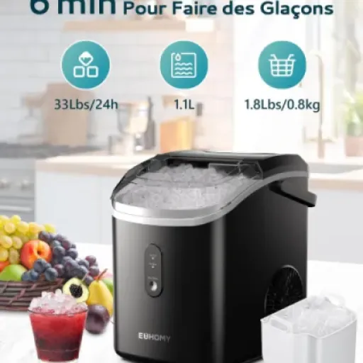 Test EUHOMY IM002 : la machine à glaçons à pépites qui remplace (presque) le bac du congélo