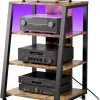 Test Lifewit Meuble Hifi 4 Niveaux : un meuble audio pratique avec multiprise et LED, sans chichis